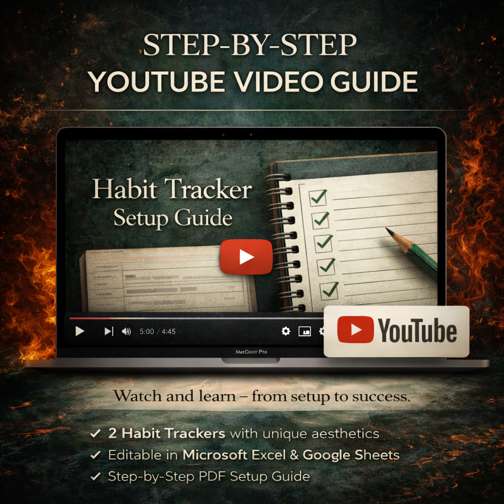 Habit Tracker Spreadsheet Dark Mode Google Sheets Excel Daily Habit Planner Weekly Goal Planner Digital Routine Dashboard Habit To Do List