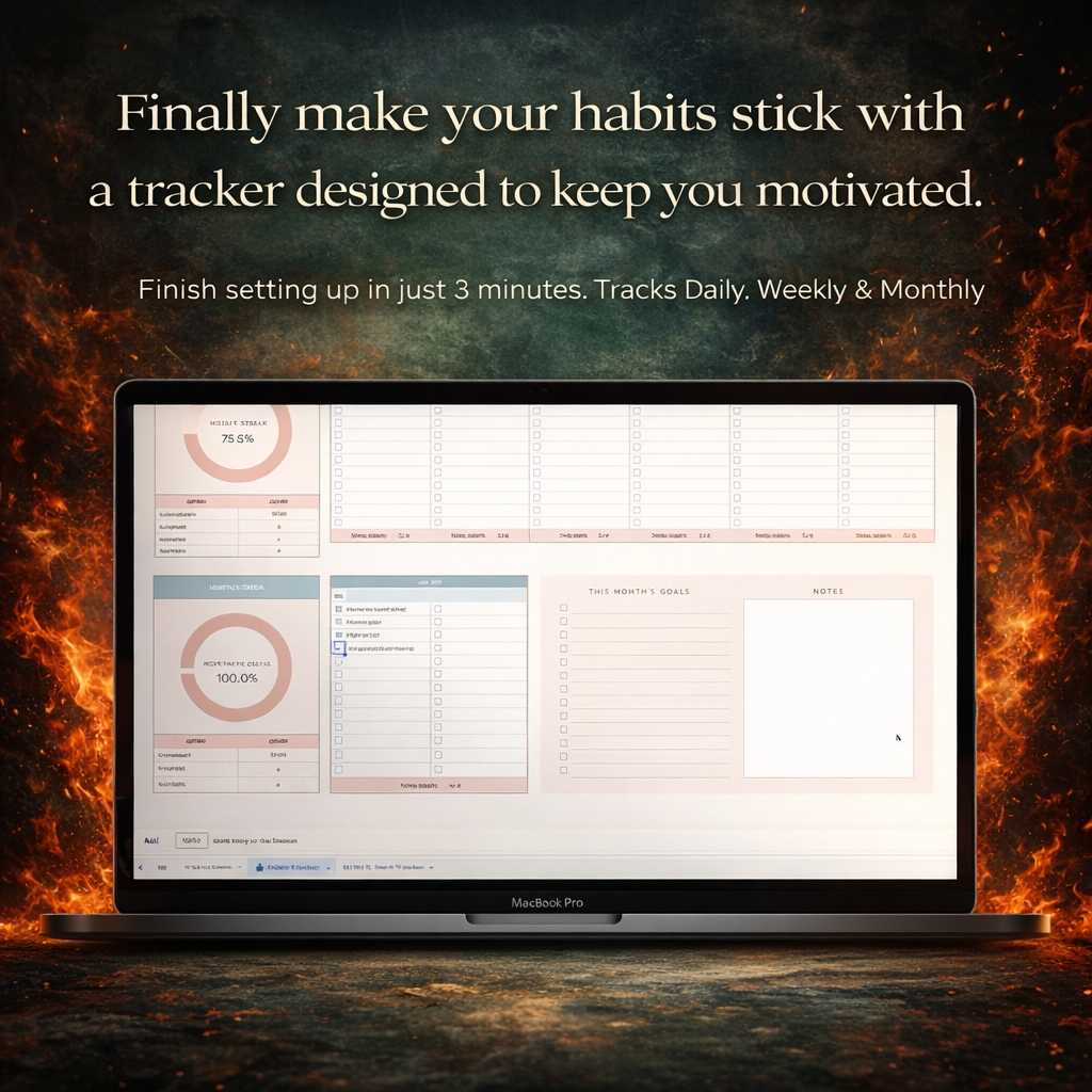 Habit Tracker Spreadsheet Dark Mode Google Sheets Excel Daily Habit Planner Weekly Goal Planner Digital Routine Dashboard Habit To Do List